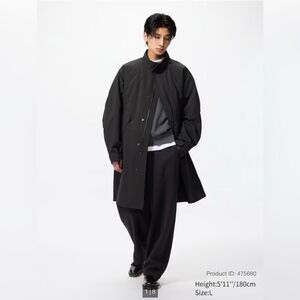 Uniqlo Windproof 2Way Coat Black Sz L